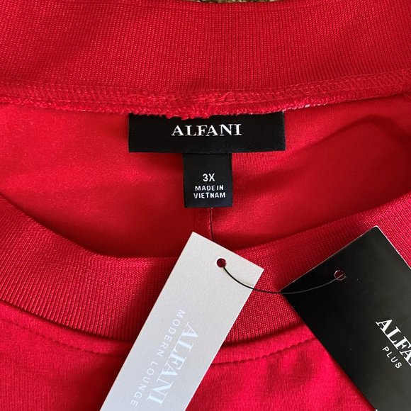 ALFANI Top Real Red Size 3X - Picture 6 of 6